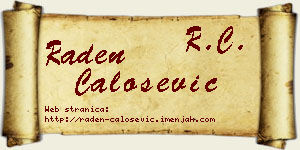 Raden Čalošević vizit kartica